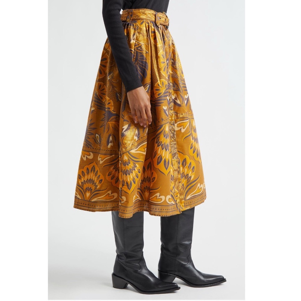 FARM Rio
Metallic Mixed Print Cotton Blend Skirt - Picture 3 of 8